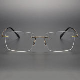 Rimless Titanium Glasses LE1212_Gold