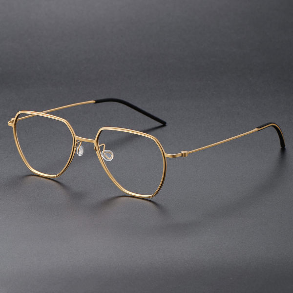 Geometric Titanium Glasses LE1194_Gold