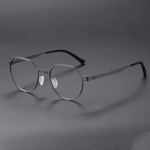 Geometric Titanium Glasses LE1200_Gunmetal