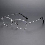 Half Rim Titanium Glasses LE1169_Silver