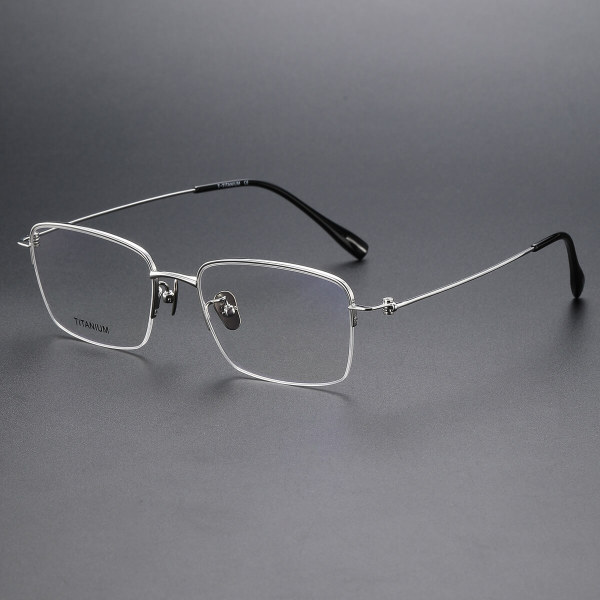 Half Rim Titanium Glasses LE1169_Silver