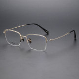 Half Rim Titanium Glasses LE1169_Gold