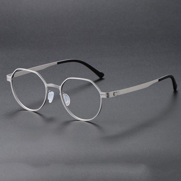 Geometric Titanium Glasses LE1200_Silver