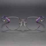 Geometric Titanium Glasses LE1210_Purple