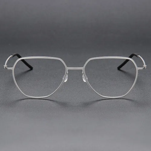 Geometric Titanium Glasses LE1194_Silver