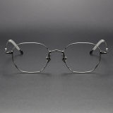 Geometric Titanium Glasses LE1195_Gunmetal