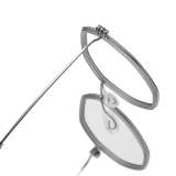 Geometric Titanium & Acetate Glasses LE1197_Clear Gray & Silver