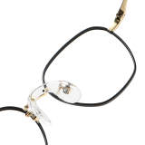 Geometric Titanium Glasses LE1203_Black - Gold