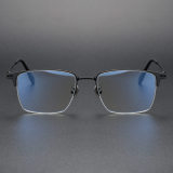 Half Rim Titanium Glasses LE1191_Black