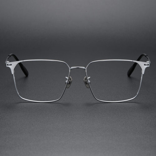 Rectangle Titanium Glasses LE1193_Silver