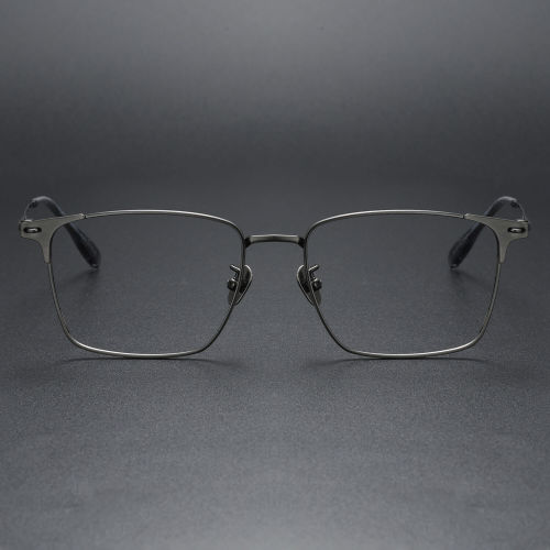 Square Titanium Glasses LE1192_Gunmetal