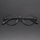 Oval Titanium Glasses LE1188_Black