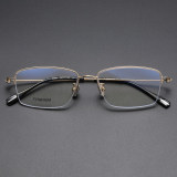 Half Rim Titanium Glasses LE1186_Gold