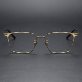 Square Titanium Glasses LE1192_Gold