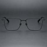 Square Titanium Glasses LE1192_Black