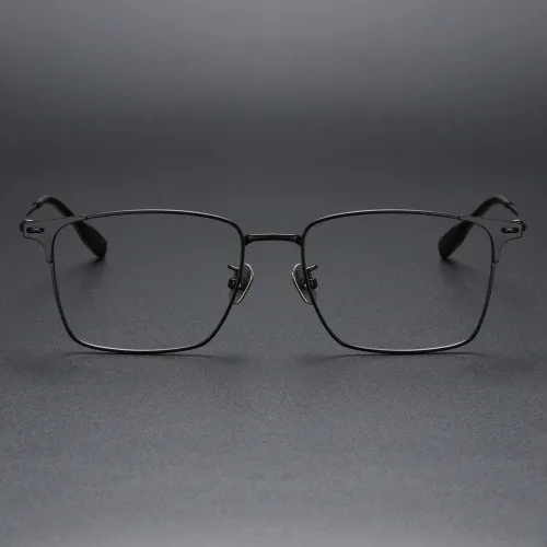 Square Titanium Glasses LE1192_Black