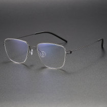 Geometric Titanium Glasses LE1185_Gunmetal