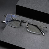 Half Rim Titanium Glasses LE1186_Black