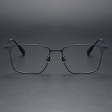 Square Titanium Glasses LE1192_Blue