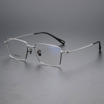 Square Titanium Glasses LE1187_Silver