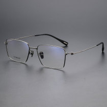 Square Titanium Glasses LE1187_Gunmetal