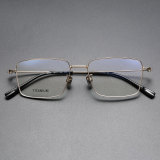 Square Titanium Glasses LE1187_Gold