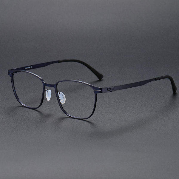 Square Titanium Glasses LE1184_Blue