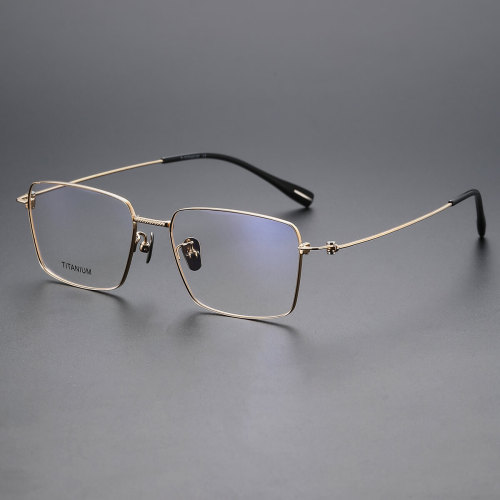 Square Titanium Glasses LE1187_Gold