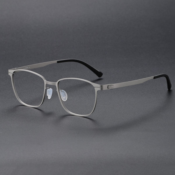 Square Titanium Glasses LE1184_Silver