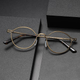 Oval Titanium Glasses LE1188_Bronze