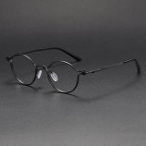 Oval Titanium Glasses LE1188_Black