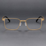 Rectangle Titanium Glasses LE1176_Gold