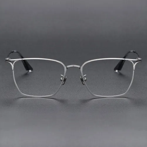 Square Titanium Glasses LE1170_Silver