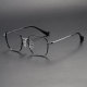 Square Titanium Glasses LE1177_Black & Silver