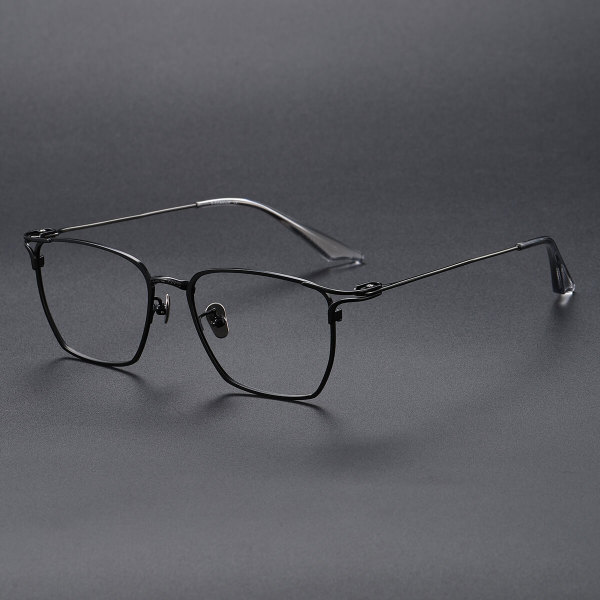 Square Titanium Glasses LE1170_Black