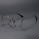 Square Titanium Glasses LE1170_Gunmetal