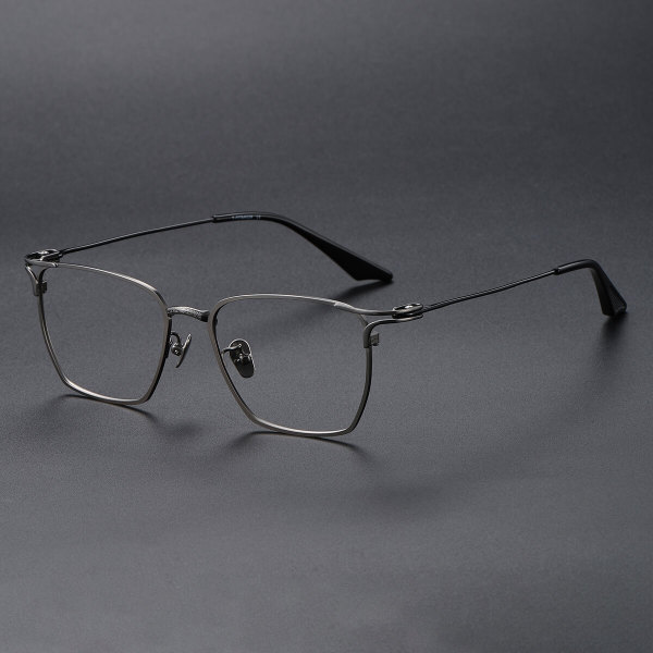 Square Titanium Glasses LE1170_Gunmetal