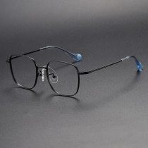 Square Titanium Glasses LE1177_Black