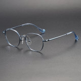 Geometric Titanium Glasses LE1173_Blue