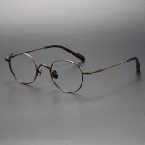 Round Titanium Glasses LE1180_Bronze