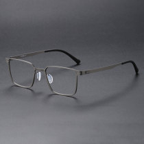 Rectangle Titanium Glasses LE1176_Gunmetal