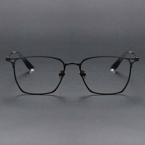 Square Titanium Glasses LE1170_Black