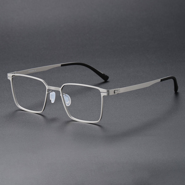 Rectangle Titanium Glasses LE1176_Silver