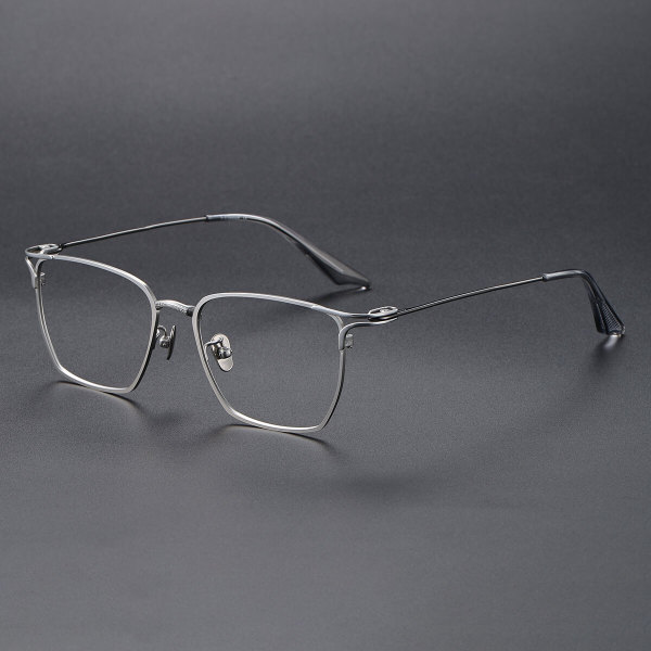 Square Titanium Glasses LE1170_Silver