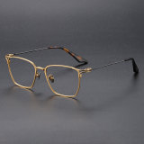 Square Titanium Glasses LE1170_Gold