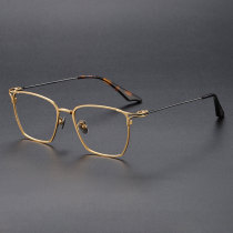 Square Titanium Glasses LE1170_Gold