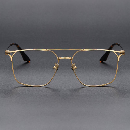 Aviator Titanium Glasses LE1150_Gold