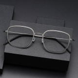 Square Titanium Glasses LE1142_Silver