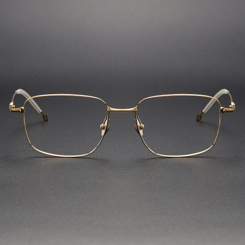 Square Titanium Glasses LE1139_Gold