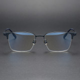 Half Rim Titanium Glasses LE1156_Blue